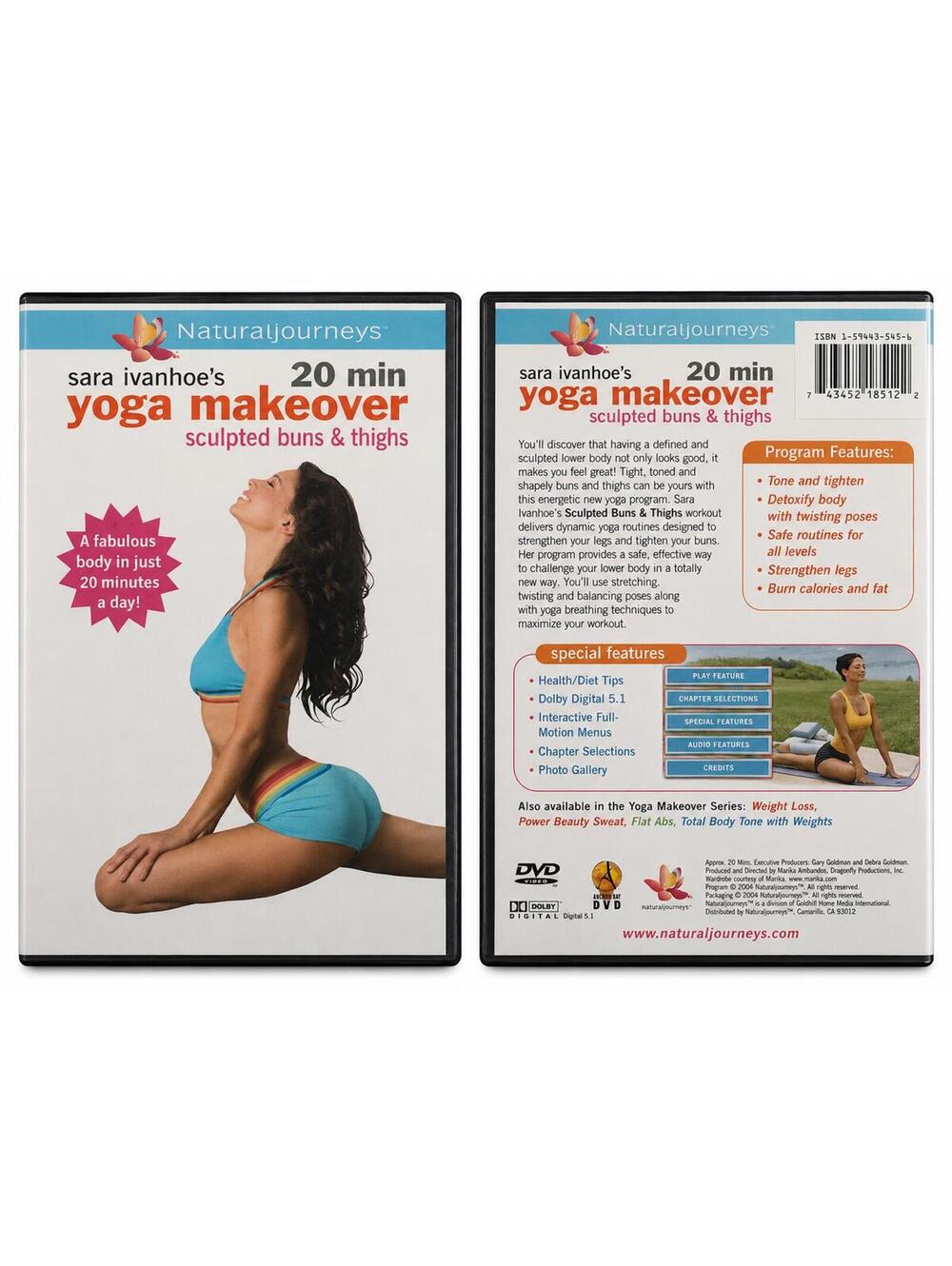 Sara Ivanhoe's 20 Min Yoga Makeover Sculpted Buns & Thighs DVD - Picture 1 of 1